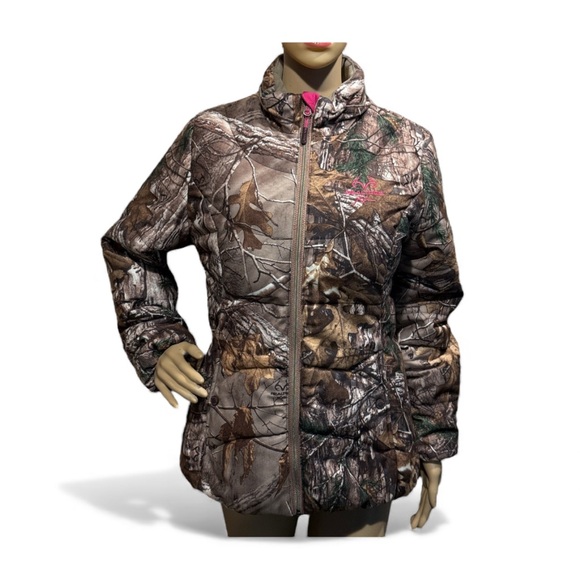 💰BOGO FREE Realtree Ladies Woodsy Camo Winter Jacket Coat Small 4-6 - Picture 1 of 7